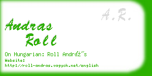 andras roll business card